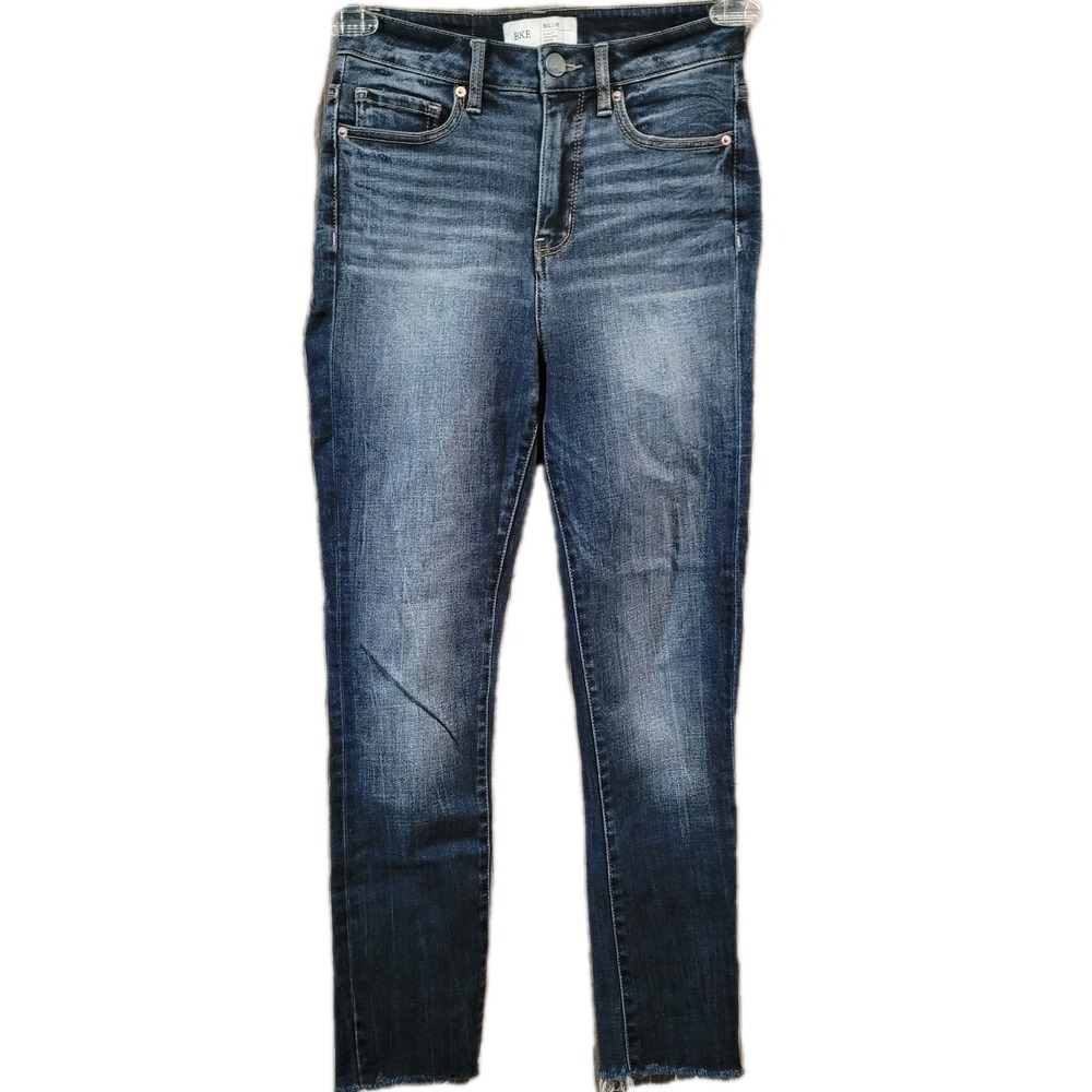BKE Buckle Billie Slim Fit Skinny Jeans Size 25x Actual 26 High Rise Frayed Hem